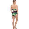 Aurora Borealis Northern Lights Forest Trees Woods Scallop Top Cut Out Swimsuit View2