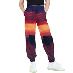New York City Urban Skyline Harbor Bay Reflections Kids  Elastic Waist Pants by danenraven