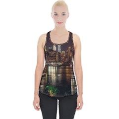 New York City Panorama Urban Hudson River Water Piece Up Tank Top by danenraven