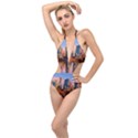 Vancouver Canada Sea Ocean Reflections Skyline Plunging Cut Out Swimsuit View1