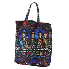 Window Stained Glass Chartres Cathedral Giant Grocery Tote by danenraven