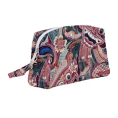 Indonesia Bali Batik Fabric Impression Patterns Wristlet Pouch Bag (medium) by danenraven