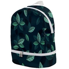 Leaves Pattern Zip Bottom Backpack by artworkshop