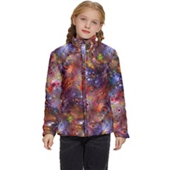 Fantasy Surreal Animals Psychedelic Pattern Kids  Puffer Bubble Jacket Coat by danenraven