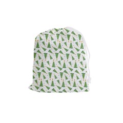 Christmas Tree Pattern Christmas Trees Drawstring Pouch (medium) by Ravend