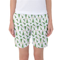 Christmas Tree Pattern Christmas Trees Women s Basketball Shorts by Ravend