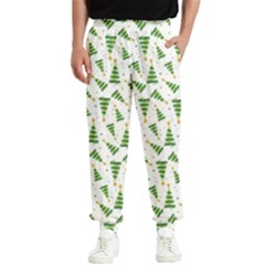 Christmas Tree Pattern Christmas Trees Men s Elastic Waist Pants by Ravend