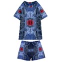 Art Robot Artificial Intelligence Technology Kids  Swim Tee and Shorts Set View1