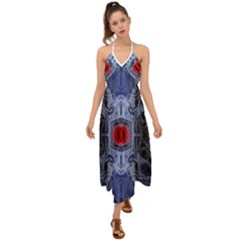 Art Robot Artificial Intelligence Technology Halter Tie Back Dress  by Ravend