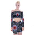 Art Robots Artificial Intelligence Technology Off Shoulder Top with Mini Skirt Set View1