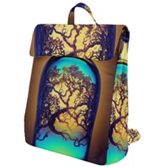 Flask Bottle Tree In A Bottle Perfume Design Flap Top Backpack by Pakemis