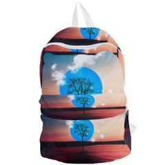 Surreal Fantasy Abstract Art Creativity Horizon Foldable Lightweight Backpack by Pakemis