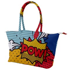 Pow Word Pop Art Style Expression Vector Canvas Shoulder Bag by Pakemis