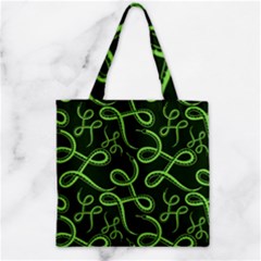 Snakes Seamless Pattern Zipper Grocery Tote Bag by Pakemis