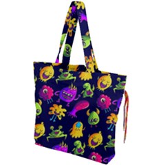 Space Patterns Drawstring Tote Bag by Pakemis