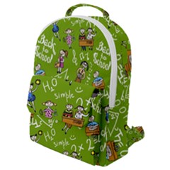 Seamless Pattern With Kids Flap Pocket Backpack (small) by Pakemis