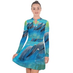 Beautiful Dolphins Long Sleeve Panel Dress by Sparkle