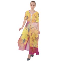 Colorful Nature Waist Tie Boho Maxi Dress by Sparkle