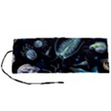 Colorful Abstract Pattern Consisting Glowing Lights Luminescent Images Marine Plankton Dark Backgrou Roll Up Canvas Pencil Holder (S) View1