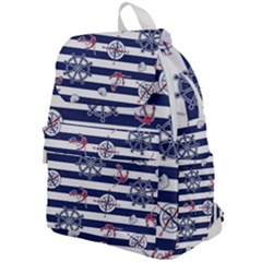 Seamless Marine Pattern Top Flap Backpack by Pakemis