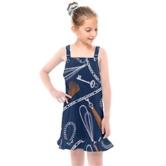 Chains-seamless-pattern Kids  Overall Dress by Pakemis