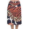 Mixed-animal-skin-print-safari-textures-mix-leopard-zebra-tiger-skins-patterns-luxury-animals-textur Velvet Flared Midi Skirt View1