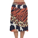 Mixed-animal-skin-print-safari-textures-mix-leopard-zebra-tiger-skins-patterns-luxury-animals-textur Velvet Flared Midi Skirt View2