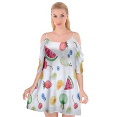 Fruit Summer Vitamin Watercolor Cutout Spaghetti Strap Chiffon Dress by artworkshop