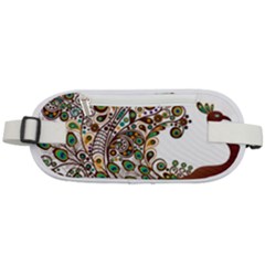 Peacock Graceful Bird Animal Rounded Waist Pouch by artworkshop