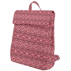 Pink-art-with-abstract-seamless-flaming-pattern Flap Top Backpack by Pakemis