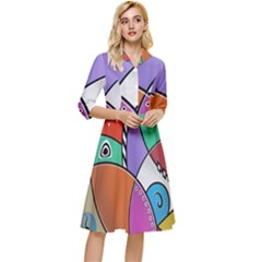 Modern Art Classy Knee Length Dress by gasi