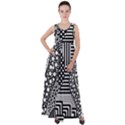 Black and white Empire Waist Velour Maxi Dress View1