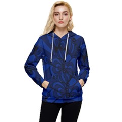 Blue 3 Zendoodle Women s Lightweight Drawstring Hoodie by Mazipoodles