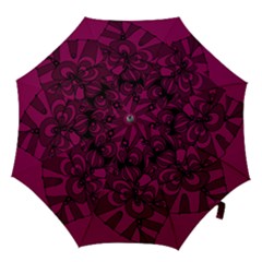 Aubergine Zendoodle Hook Handle Umbrellas (medium) by Mazipoodles