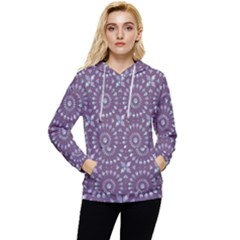 Kaleidoscope Plum Women s Lightweight Drawstring Hoodie by Mazipoodles