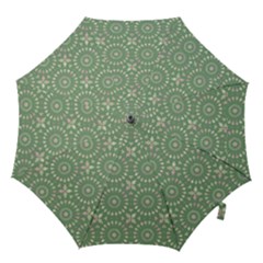 Kaleidoscope Peaceful Green Hook Handle Umbrellas (medium) by Mazipoodles