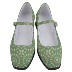 Kaleidoscope Peaceful Green Women s Mary Jane Shoes by Mazipoodles