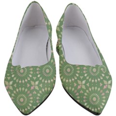 Kaleidoscope Peaceful Green Women s Block Heels  by Mazipoodles