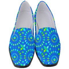 Kaleidoscope Blue Women s Classic Loafer Heels by Mazipoodles