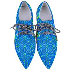 Kaleidoscope Blue Pointed Oxford Shoes by Mazipoodles