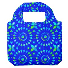 Kaleidoscope Royal Blue Premium Foldable Grocery Recycle Bag by Mazipoodles