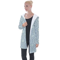 Kaleidoscope Duck Egg Longline Hooded Cardigan by Mazipoodles