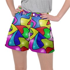 Colorful Abstract Art Ripstop Shorts by gasi