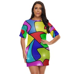 Colorful Abstract Art Just Threw It On Dress by gasi