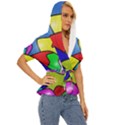 Colorful abstract art Lightweight Drawstring Hooded Top View3