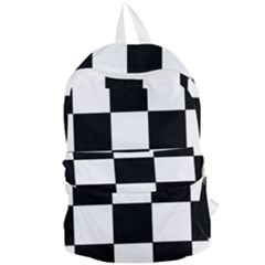 Grid-domino-bank-and-black Foldable Lightweight Backpack by BangZart