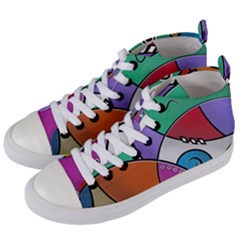 Modern Art Design Women s Mid-top Canvas Sneakers by gasi