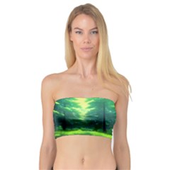 Anime Forrest Nature Fantasy Sunset Trees Woods Bandeau Top by Uceng