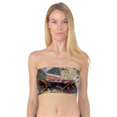 Background Embroidery Pattern Stitches Abstract Bandeau Top by Uceng