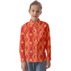 Background Pattern Texture Design Wallpaper Kids  Long Sleeve Shirt by Uceng